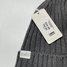 Load image into Gallery viewer, unisex Toshi, grey organic cotton knit hat/beanie, Sz: S, circum: 52cm, NEW, size 1-2,  