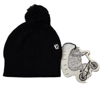 Load image into Gallery viewer, unisex Minti, black cotton knitted hat/beanie, Sz: S-M, NEW, size 1-4,  