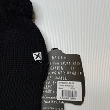Load image into Gallery viewer, unisex Minti, black cotton knitted hat/beanie, Sz: S-M, NEW, size 1-4,  