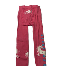 Load image into Gallery viewer, Girls LITTLE WINGS, pink stretchy tights/stockings, unicorns, NEW, size 0000-000,  