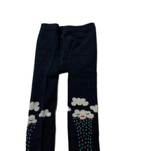 Load image into Gallery viewer, Girls PAPER WINGS, stretchy tights/stockings, happy storm clouds, NEW, size 4-5,  
