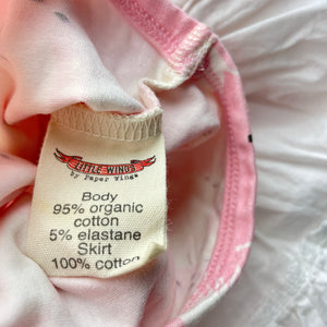 Girls LITTLE WINGS, organic cotton blend tutu romper dress, unicorns, NEW, size 2, L: 38cm