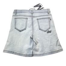 Load image into Gallery viewer, Boys Minti, bleach blue stretch denim shorts, adjustable, NEW, size 14,  