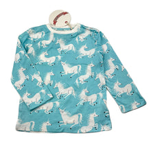 Load image into Gallery viewer, Girls LITTLE WINGS, organic cotton long sleeve tee/top, unicorns, NEW, size 2,  