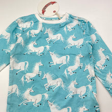Load image into Gallery viewer, Girls LITTLE WINGS, organic cotton long sleeve tee/top, unicorns, NEW, size 2,  