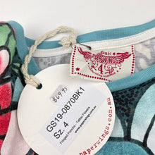 Load image into Gallery viewer, Girls PAPER WINGS, colourful floral lightweight organic cotton fringed poncho, NEW, size 4,  