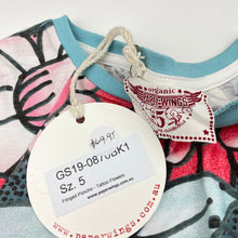 Load image into Gallery viewer, Girls PAPER WINGS, colourful floral lightweight organic cotton fringed poncho, NEW, size 5,  