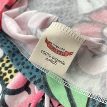 Load image into Gallery viewer, Girls PAPER WINGS, colourful floral lightweight organic cotton fringed poncho, NEW, size 6,  