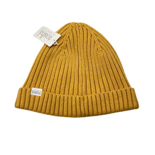 Load image into Gallery viewer, unisex Toshi, mustard organic knit cotton hat/beanie, Sz: L, circum: 56cm, NEW, size 7-10,  