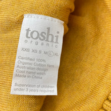 Load image into Gallery viewer, unisex Toshi, mustard organic knit cotton hat/beanie, Sz: L, circum: 56cm, NEW, size 7-10,  