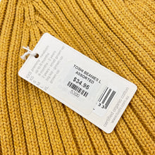 Load image into Gallery viewer, unisex Toshi, mustard organic knit cotton hat/beanie, Sz: L, circum: 56cm, NEW, size 7-10,  