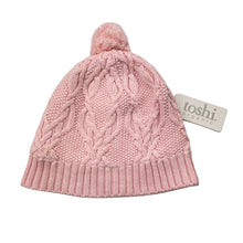 Load image into Gallery viewer, Girls Toshi, pink organic cotton knit hat/beanie, Sz: M, circum: 54cm, NEW, size 4-6,  