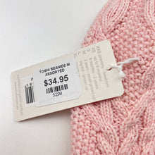 Load image into Gallery viewer, Girls Toshi, pink organic cotton knit hat/beanie, Sz: M, circum: 54cm, NEW, size 4-6,  