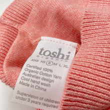 Load image into Gallery viewer, Girls Toshi, pink organic cotton knit hat/beanie, Sz: s, circum: 52cm, NEW, size 1-2,  