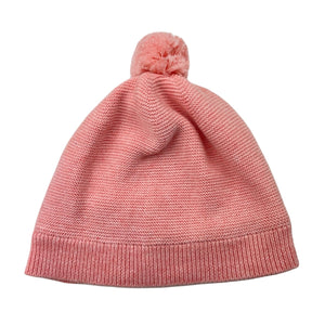 Girls Toshi, pink organic cotton knit hat/beanie, Sz: s, circum: 52cm, NEW, size 1-2,  