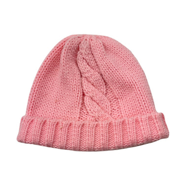 Girls Toshi, pink cable knit hat/beanie, Sz: S, circum: 52cm, NEW, size 1-2,  