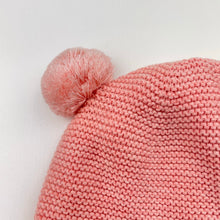 Load image into Gallery viewer, Girls Toshi, pink organic cotton knit hat/beanie, Sz: s, circum: 52cm, NEW, size 1-2,  