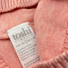 Load image into Gallery viewer, Girls Toshi, pink organic cotton knit hat/beanie, Sz: s, circum: 52cm, NEW, size 1-2,  