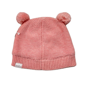 Girls Toshi, pink organic cotton knit hat/beanie, Sz: s, circum: 52cm, NEW, size 1-2,  