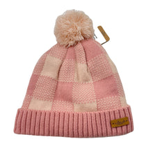 Load image into Gallery viewer, Girls Millymook, pink check knit hat/beanie, OSFM, circum: 54cm, NEW, size 4-6,  