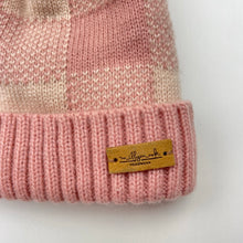 Load image into Gallery viewer, Girls Millymook, pink check knit hat/beanie, OSFM, circum: 54cm, NEW, size 4-6,  