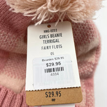 Load image into Gallery viewer, Girls Millymook, pink check knit hat/beanie, OSFM, circum: 54cm, NEW, size 4-6,  