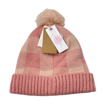 Load image into Gallery viewer, Girls Millymook, pink check knit hat/beanie, OSFM, circum: 54cm, NEW, size 4-6,  