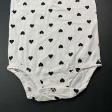 Load image into Gallery viewer, Girls stretchy, white &amp; black singletsuit / romper, EUC, size 12 months,  
