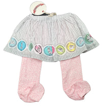 Load image into Gallery viewer, Girls LITTLE WINGS, all-in-one skirt/footed leggings, rabbits, NEW, size 12 months,  