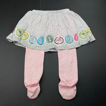 Load image into Gallery viewer, Girls LITTLE WINGS, all-in-one skirt/footed leggings, rabbits, NEW, size 12 months,  