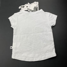 Load image into Gallery viewer, unisex Minti, white cotton t-shirt / top, racoon, NEW, size 00,  