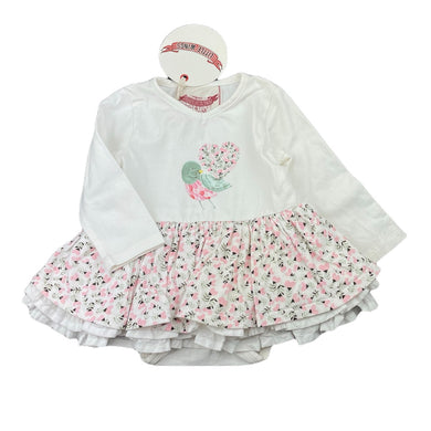 Girls LITTLE WINGS, organic cotton blend tutu dress, bird, NEW, size 6 months, L: 30cm