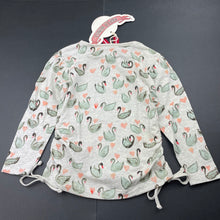 Load image into Gallery viewer, Girls PAPER WINGS, lightweight organic cotton long sleeve top, swans, NEW, size 2,  