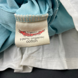 Girls LITTLE WINGS, organic cotton romper dress, dog, NEW, size 1-2,  
