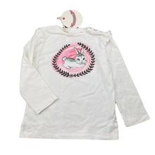 Load image into Gallery viewer, Girls LITTLE WINGS, organic cotton long sleeve tee/top, rabbit, NEW, size 3,  