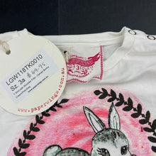 Load image into Gallery viewer, Girls LITTLE WINGS, organic cotton long sleeve tee/top, rabbit, NEW, size 3,  