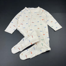 Load image into Gallery viewer, Boys Toshi, cotton zip coverall / romper, cars, EUC, size 1,  