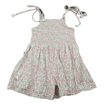 Load image into Gallery viewer, Girls Duke of LONDON, floral summer playsuit, light mark, FUC, size 5,  