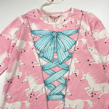 Load image into Gallery viewer, Girls PAPER WINGS, organic cotton blend long sleeve top, unicorns, NEW, size 7,  