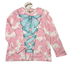 Load image into Gallery viewer, Girls PAPER WINGS, organic cotton blend long sleeve top, unicorns, NEW, size 8,  
