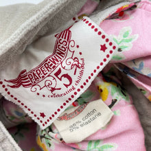 Load image into Gallery viewer, Girls PAPER WINGS, grey velvet jacket, detachable ruffle hem, light mark back right sleeve, FUC, size 5,  