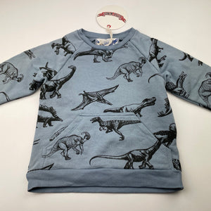 Boys LITTLE WINGS, organic cotton sweater / jumper, dinosaurs, NEW, size 3,  