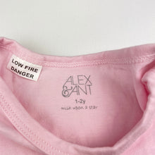 Load image into Gallery viewer, Girls ALEX &amp; ANT, pink stretchy bodysuit / romper, EUC, size 1-2,  
