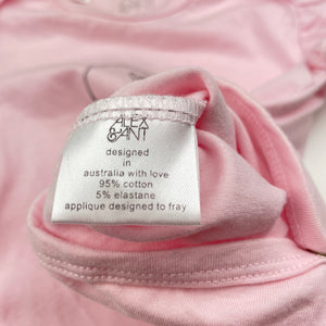 Girls ALEX & ANT, pink stretchy bodysuit / romper, EUC, size 1-2,  