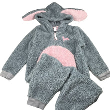 Load image into Gallery viewer, Girls Peter Alexander, hooded fleece all-in-one pyjamas, rabbit, GUC, size 3,  