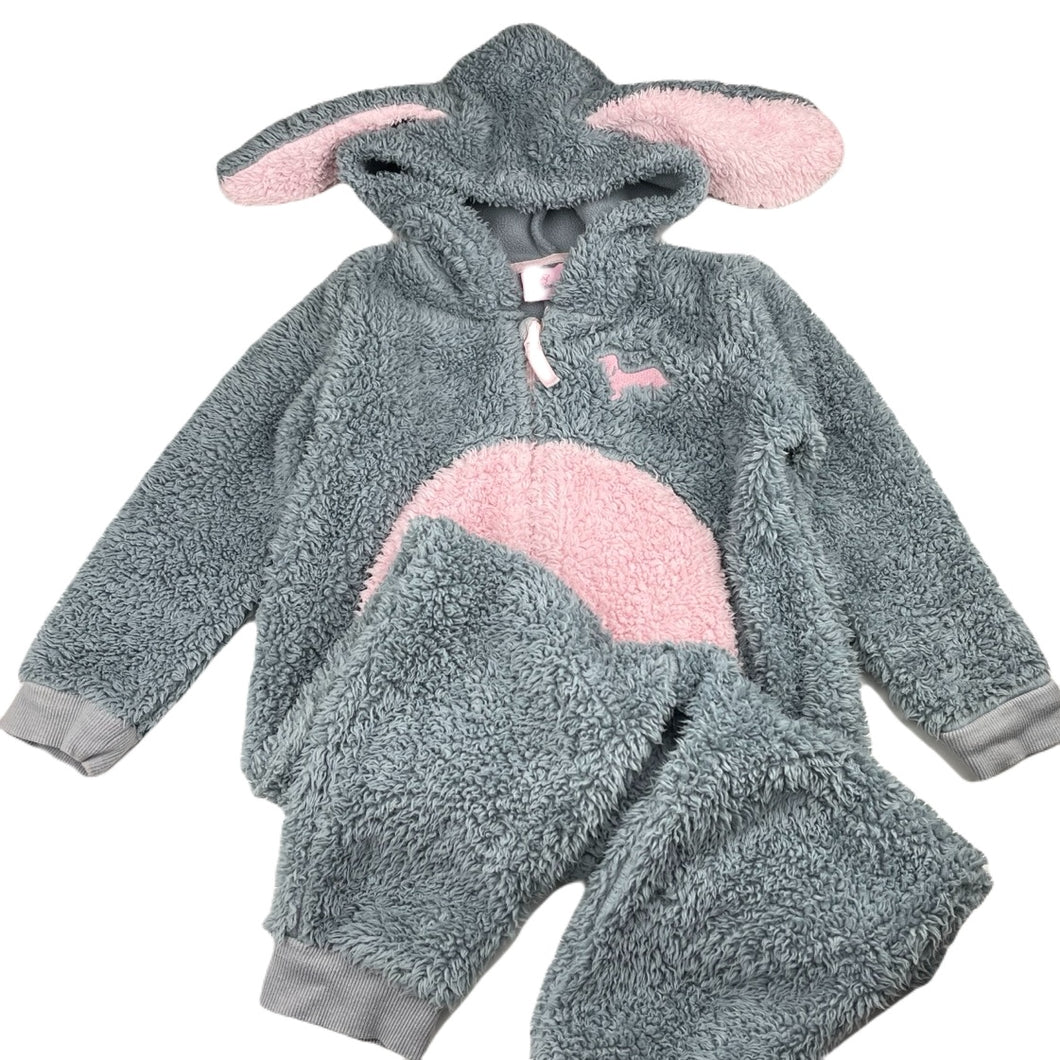 Girls Peter Alexander, hooded fleece all-in-one pyjamas, rabbit, GUC, size 3,  