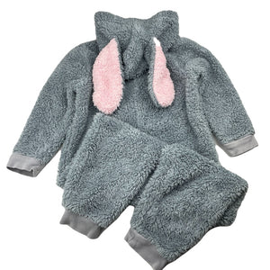 Girls Peter Alexander, hooded fleece all-in-one pyjamas, rabbit, GUC, size 3,  