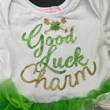 Load image into Gallery viewer, Girls POPATU, tutu bodysuit/romper, 4 leaf clover, NEW, size 000,  