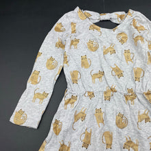 Load image into Gallery viewer, Girls Target, cotton long sleeve dress, cats, light mark back skirt, FUC, size 5, L: 55cm