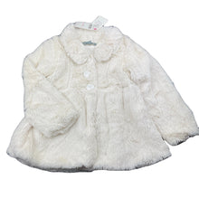 Load image into Gallery viewer, Girls Pumpkin Patch, cream soft feel faux fur jacket, NEW, size 3,  